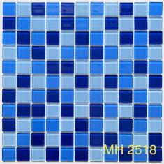 Gạch Mosaic Thủy Tinh MH 2518- Gạch Mosaic Hồ Bơi