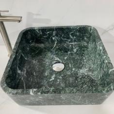 LAVABO ĐÁ CẨM THẠCH XANH ẤN ĐỘ VUÔNG VỎNG BST52