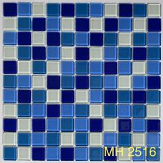 Gạch Mosaic Thủy Tinh MH 2516- Gạch Mosaic Hồ Bơi