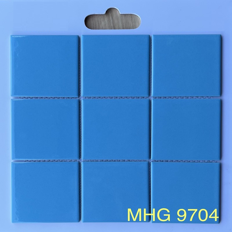 Gạch Mosaic 10x10 Men Bóng Màu Xanh Biển- Gạch Mosaic Ốp Tường