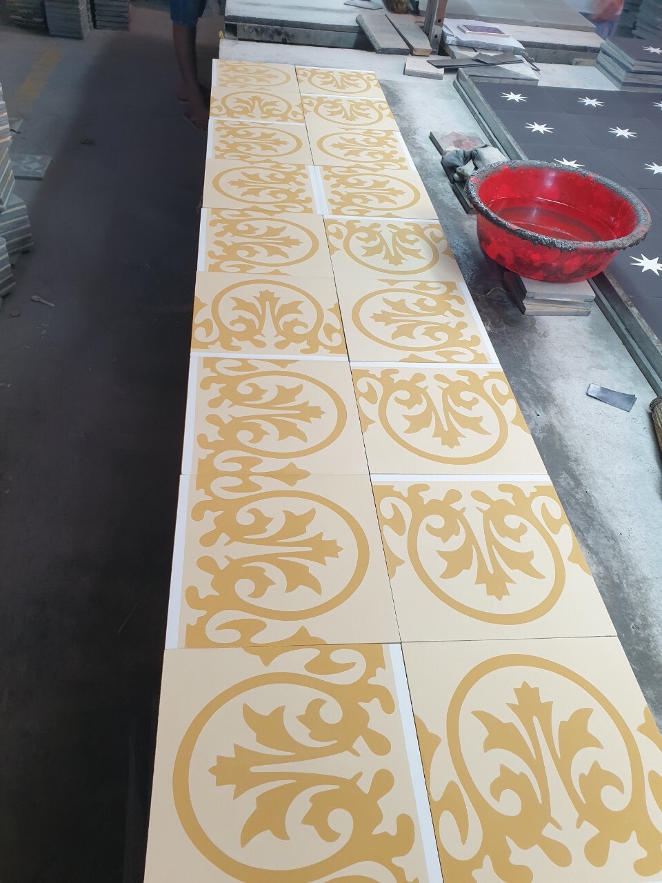 Gạch bông 20x20 hoa văn 1 mẫu -10