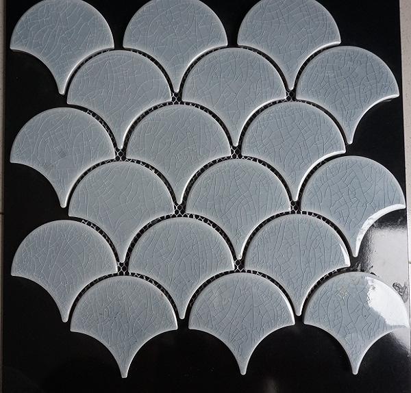 Gạch mosaic vảy cá men rạn - Gạch vảy cá