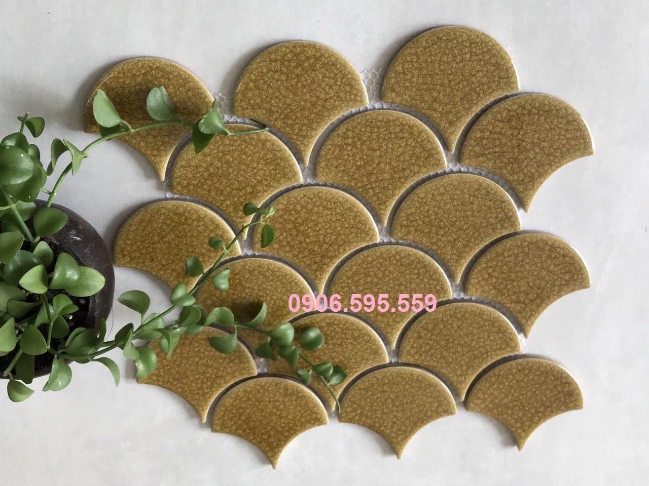 Gạch mosaic vảy cá men rạn - gach mosaic MHF70
