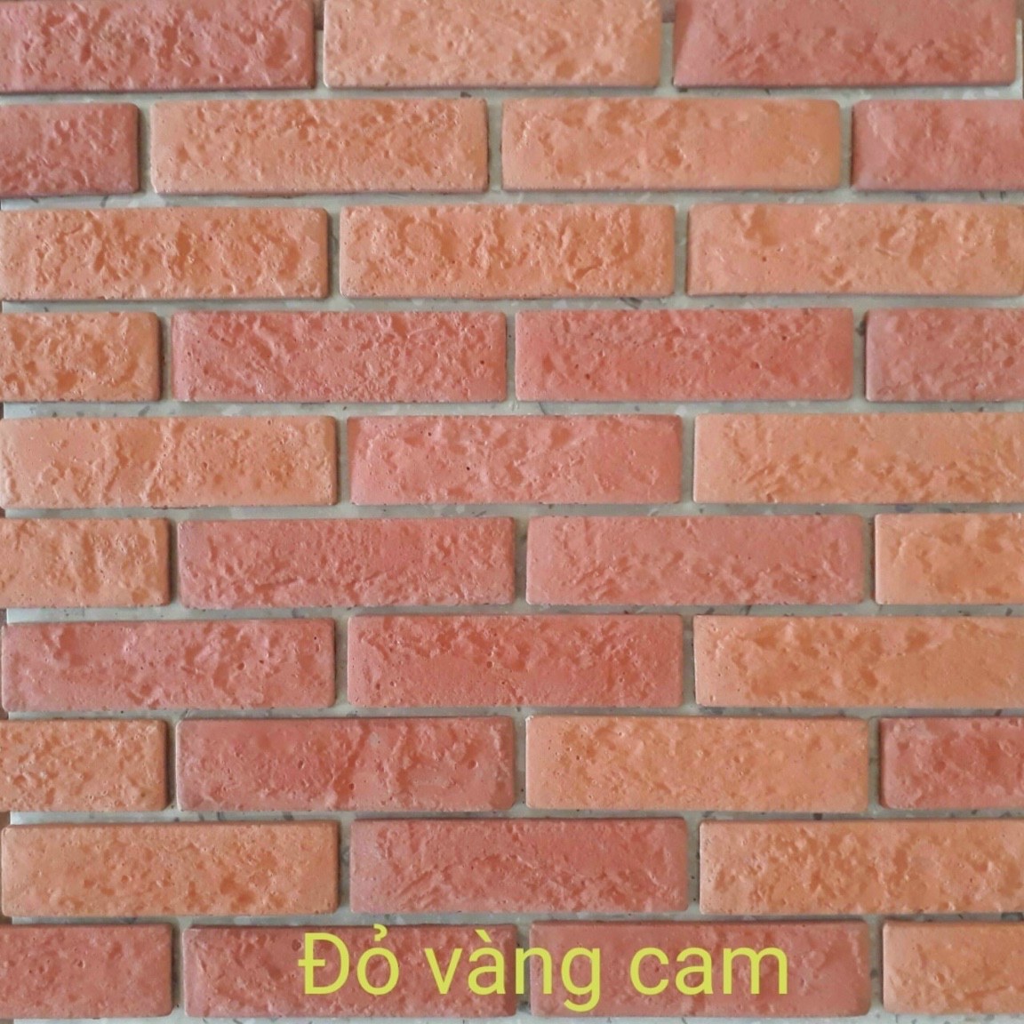 Gạch Thẻ Cổ Ốp Tường Đỏ Vàng Cam