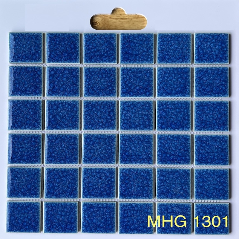 Gạch Mosaic Gốm Men Rạn 2 Lớp Xanh Biển 1301