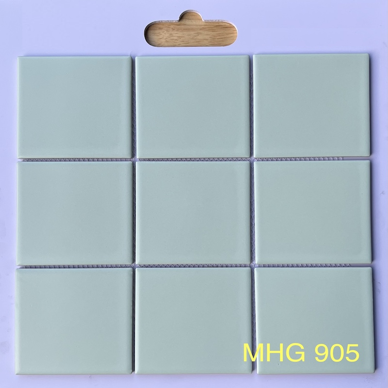 Gạch Mosaic 10x10 Men Mờ Màu Xanh Lá Nhạt- Gạch Mosaic Ốp Tường